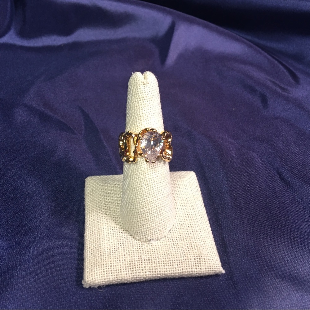 18k gold overlay vintage ring